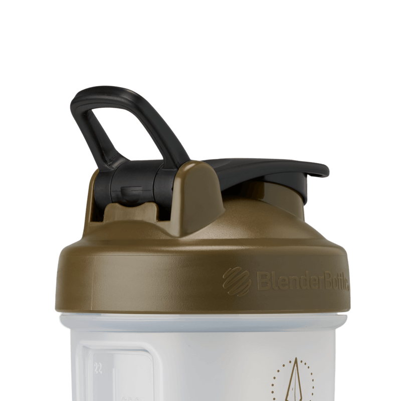 Will Of The Warrior shaker cup with StayOpen™ flip cap and adjustable carry loop
