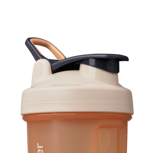 Peach ProStak shaker with storage for pills, supplements, protein, and more. | Color#Peach