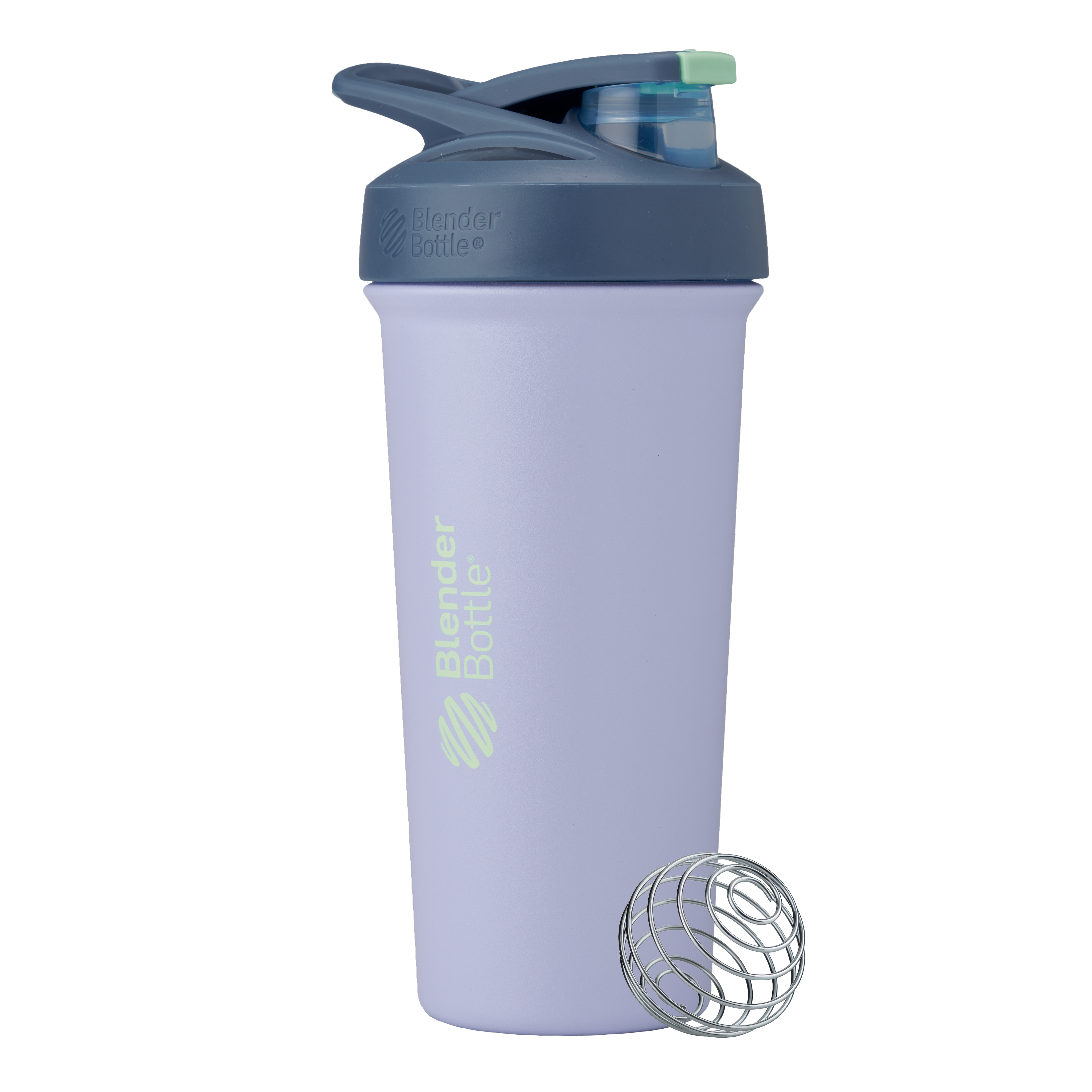 Cool Blue Sport Sleek stainless-steel shaker with locking lid.| Color#Cool Blue