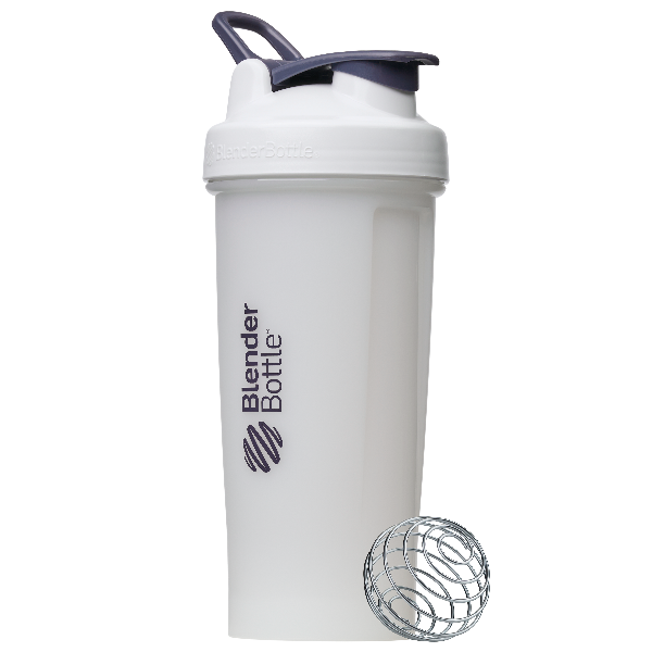 White BlenderBottle 28oz protein shake cup. | Color#white_Size#28oz