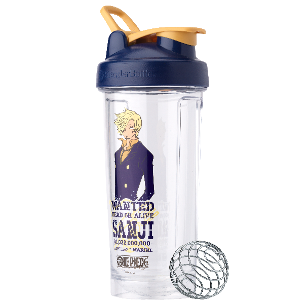 Angled view of the BlenderBottle OnePiece Sanji shaker cup | Color#Sanji
