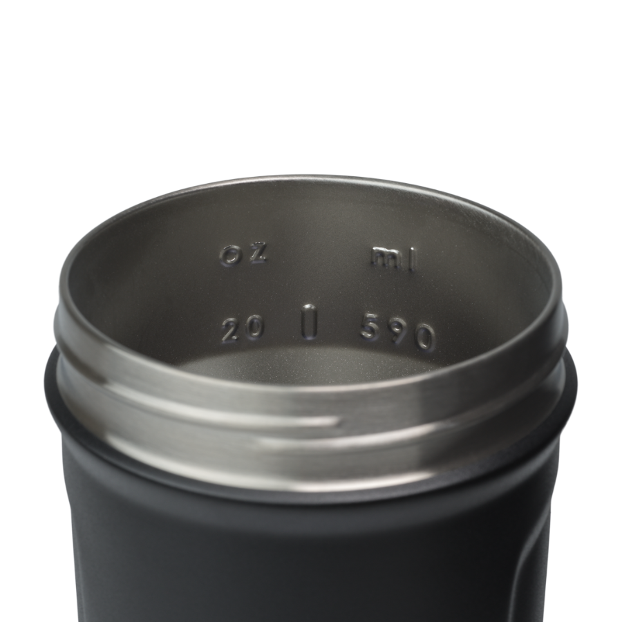 Black Sport Stainless insulated protein shaker cup. | Color#Black