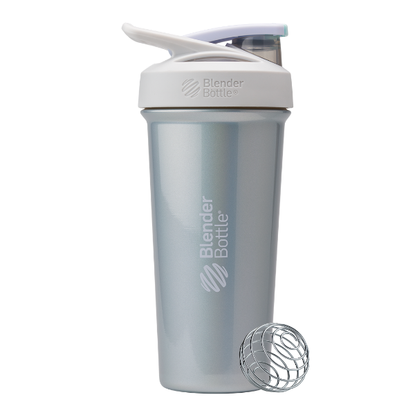 Silverline Green Strada Tritan odor-resistant shaker with locking lid.| Color#Silverline