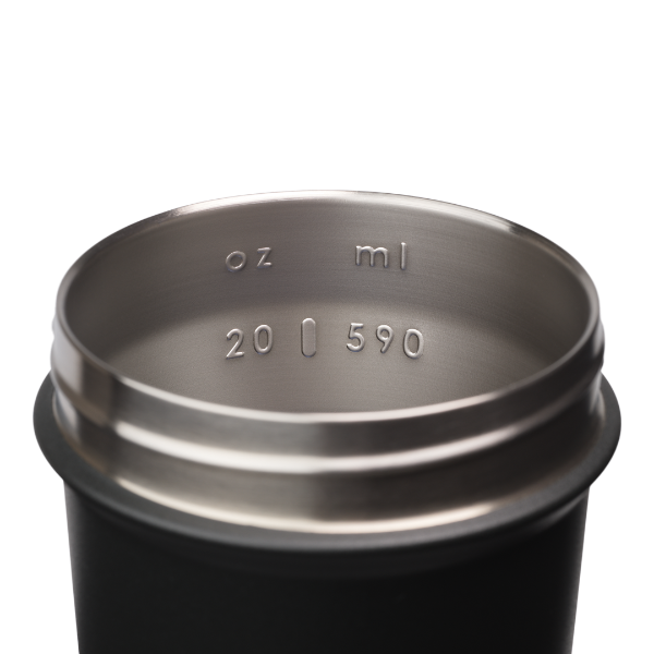 Sport Stainless Sleek shaker bottle with lockable lid and BlenderBall for smooth blends, featuring an insulated, easy-grip design and advanced blending technology. | Color#Smokestack