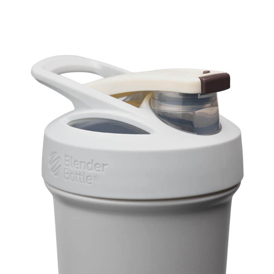Sport Stainless Sleek shaker bottle with lockable lid and BlenderBall for smooth blends, featuring an insulated, easy-grip design and advanced blending technology. | Color#Fog