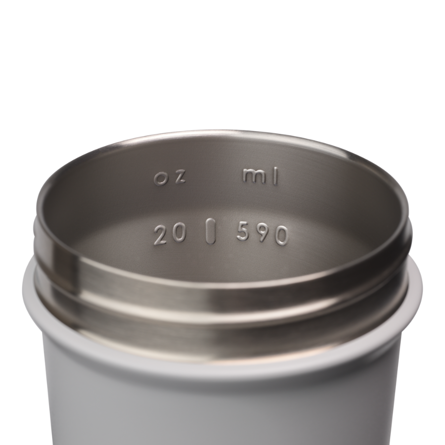 Sport Stainless Sleek shaker bottle with lockable lid and BlenderBall for smooth blends, featuring an insulated, easy-grip design and advanced blending technology. | Color#Fog