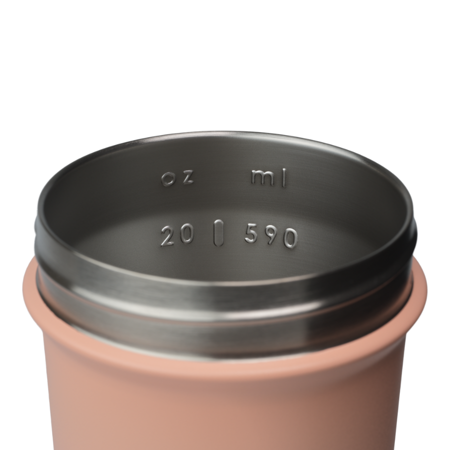 Sport Stainless Sleek shaker bottle with lockable lid and BlenderBall for smooth blends, featuring an insulated, easy-grip design and advanced blending technology. | Color#Sunrise