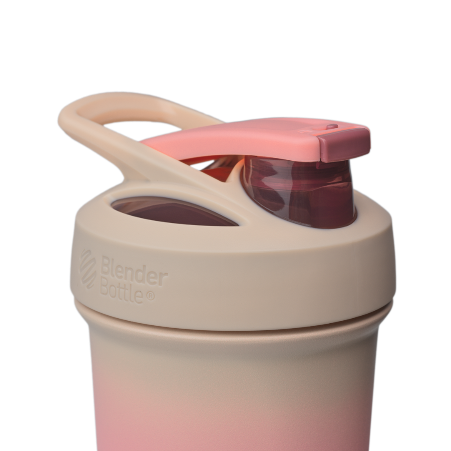 Sport Stainless Sleek shaker bottle with lockable lid and BlenderBall for smooth blends, featuring an insulated, easy-grip design and advanced blending technology. | Color#Berry Fade