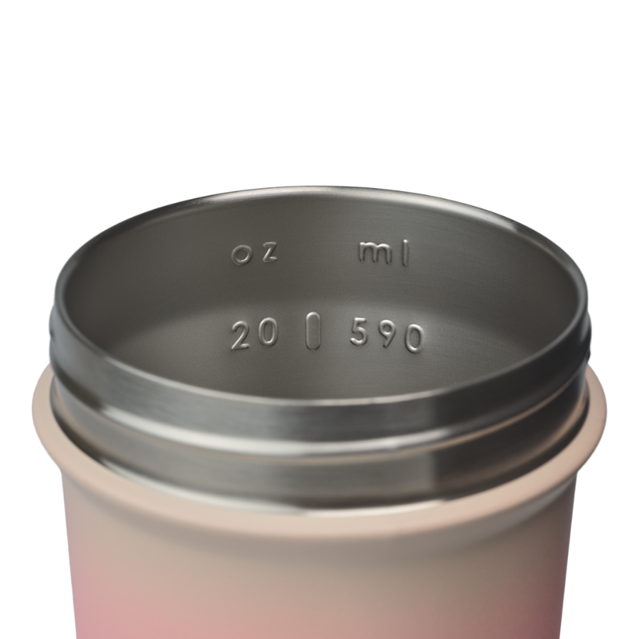 Sport Stainless Sleek shaker bottle with lockable lid and BlenderBall for smooth blends, featuring an insulated, easy-grip design and advanced blending technology. | Color#Berry Fade