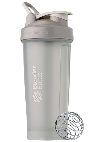 Pebble Grey BlenderBottle protein shake cup. | Color#Pebble Grey_Size#28oz