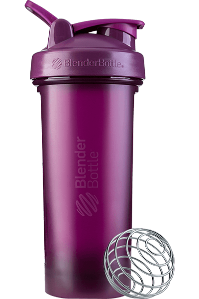 Black BlenderBottle protein shake cup. | Color#Plum_Size#28oz