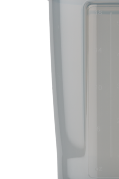 Grey transparent shaker cup with measurement markings. filter:all