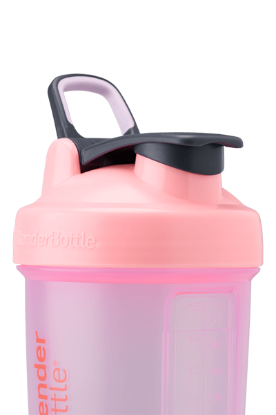 Pink shaker cup with SpoutGuard™ to keep dirty fingers off the drinking spout. | filter:all