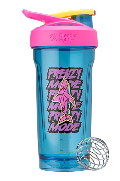 Frenzy Mode Strada Tritan Shaker in blue and pink. | Color#Frenzy Mode
