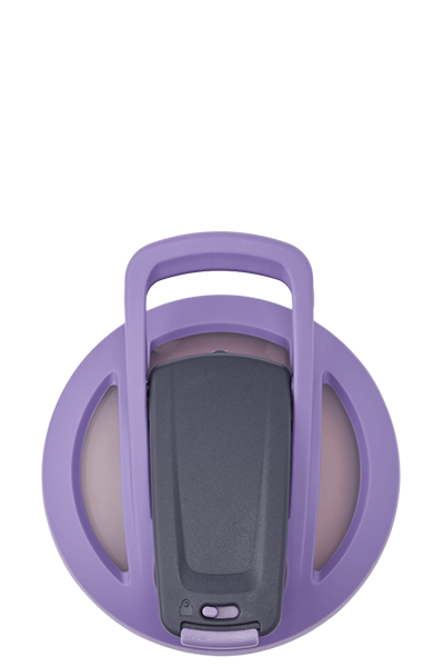 Purple Strada™ protein shake cup with a spill-proof lockable lid for on-the-go convenience.