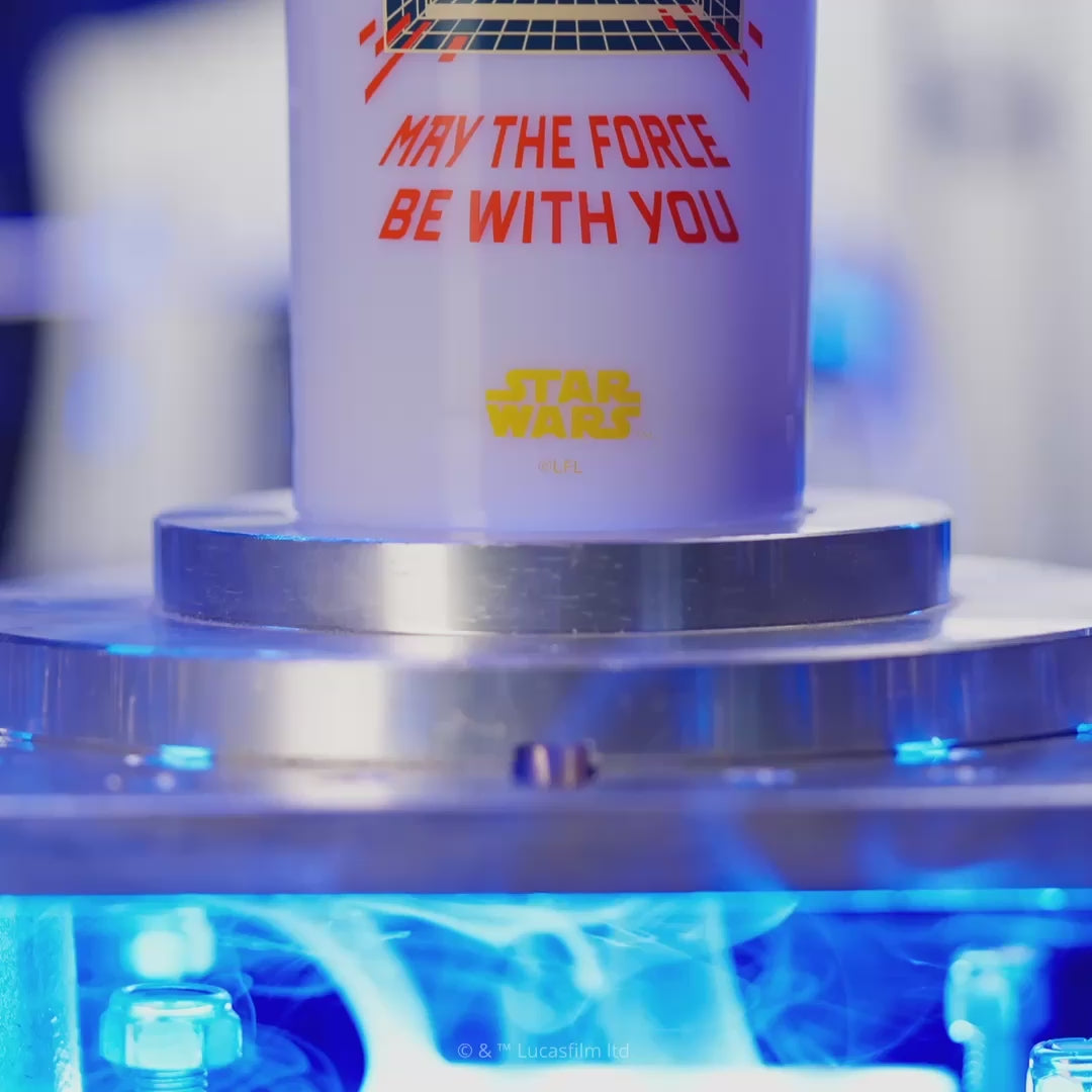 White Light Side resistant shaker bottle with Luke Skywalker and a New Hope | Color#Light Side