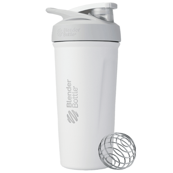 White Stainless-Steel Protein Shake Cup 28oz | Material#Polypropylene (PP)_Color#White_Size#28oz