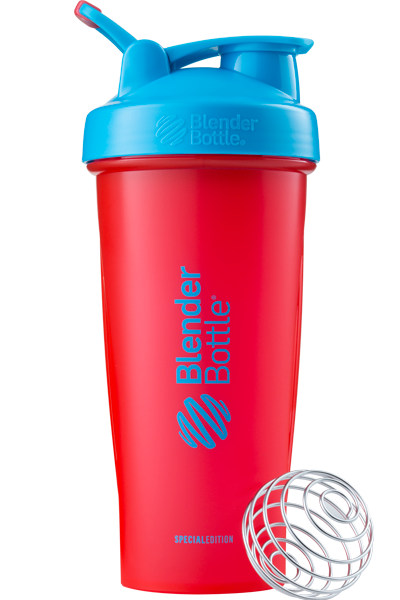 BlenderBottle Color of the Month Protein Shaker Bottle Subscription - Red and Blue