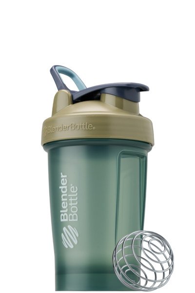 Green 20oz BlenderBottle protein shake cup. | Color#coastal_Size#20oz