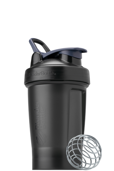 Black 20oz BlenderBottle protein shake cup. | Color#nightshade_Size#20oz