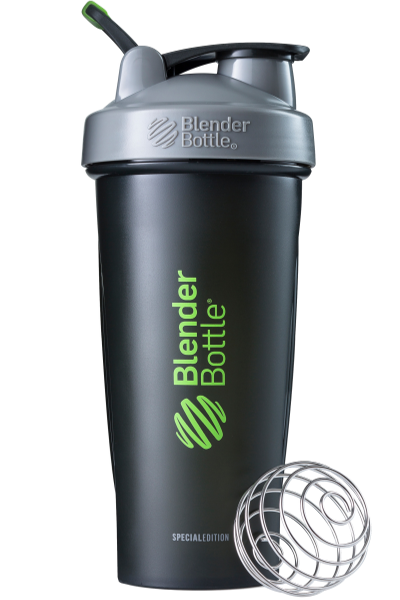 BlenderBottle Color of the Month Protein Shaker Bottle Subscription - Black and Grey