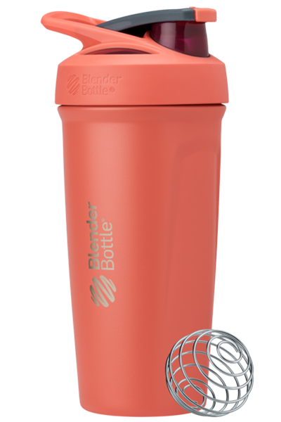 Coral Strada™ insulated protein shaker cup. | Color#Grapefruit