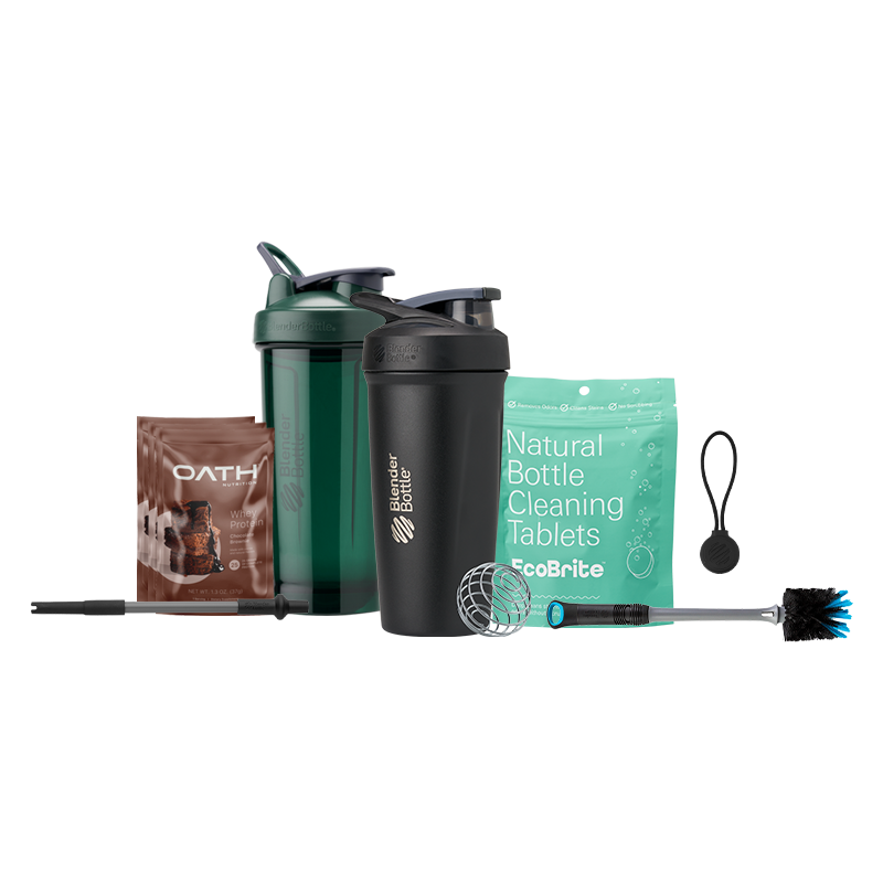 The Power Pack comes with; Stainless Sport, ProSeries bottle, 2-in-1 Cleaning Brush, Straw, 10 pack of EcoBrite, and 3 Oath Samples. | Color#All