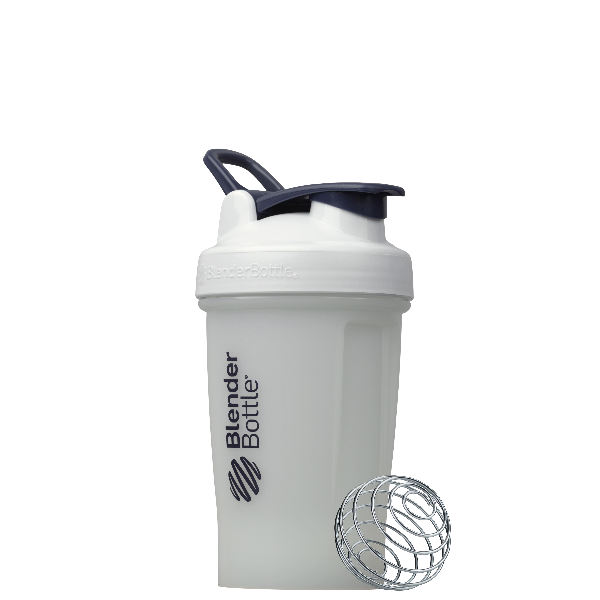 White BlenderBottle protein shake cup. | Color#white_Size#20oz
