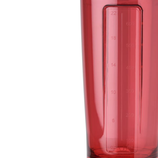 Odor-Resistant Tritan material on red shaker cup