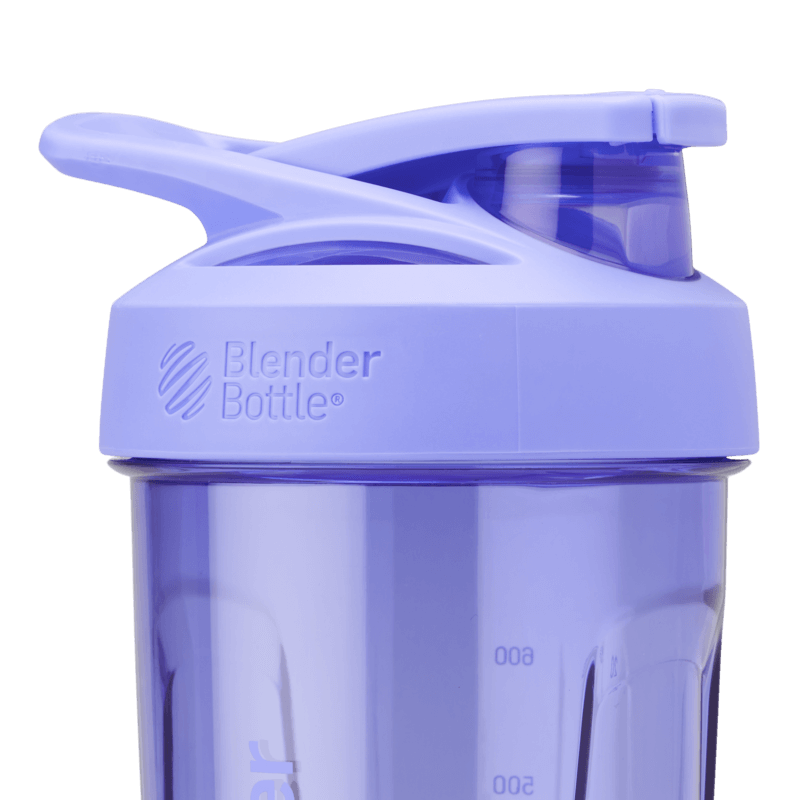 Purple BlenderBottle Shaker Cup with push-button open
