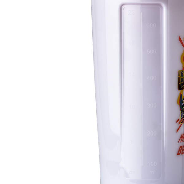 White Light Side ProSeries odor-resistant shaker bottle with measurement markings. | Color#Light Side
