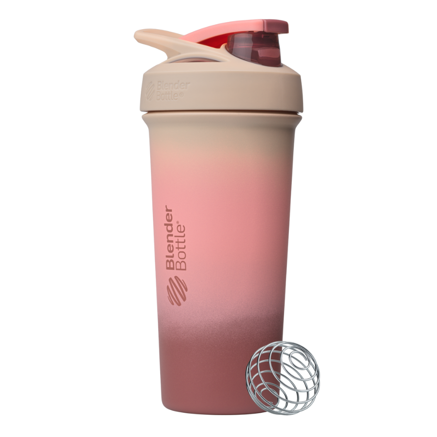 Sport Stainless Sleek shaker bottle with lockable lid and BlenderBall for smooth blends, featuring an insulated, easy-grip design and advanced blending technology. | Color#Berry Fade
