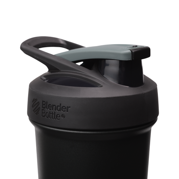 Sport Stainless Sleek shaker bottle with lockable lid and BlenderBall for smooth blends, featuring an insulated, easy-grip design and advanced blending technology. | Color#Smokestack
