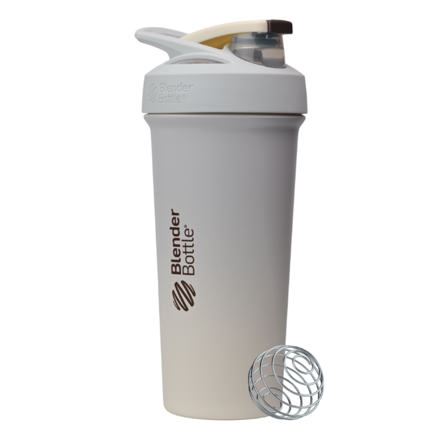 Sport Stainless Sleek shaker bottle with lockable lid and BlenderBall for smooth blends, featuring an insulated, easy-grip design and advanced blending technology. | Color#Fog