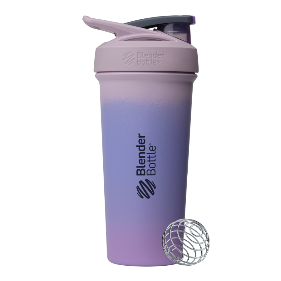 Sport Stainless Sleek shaker bottle with lockable lid and BlenderBall for smooth blends, featuring an insulated, easy-grip design and advanced blending technology. | Color#Lavender