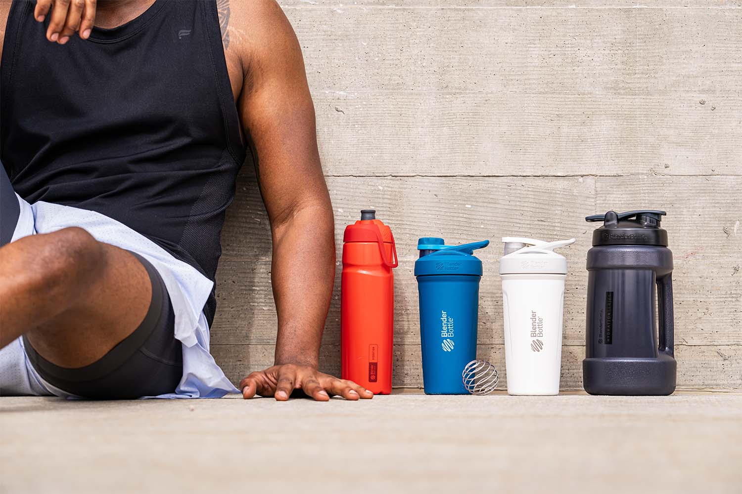 Premium Photo  Exercise black man and water bottle for workout