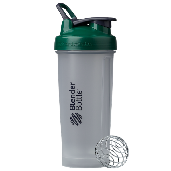 Clear Green 20oz BlenderBottle protein shake cup. | Color#clear green_Size#28oz