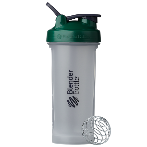 Clear Green 20oz BlenderBottle protein shake cup. | Color#clear green_Size#28oz