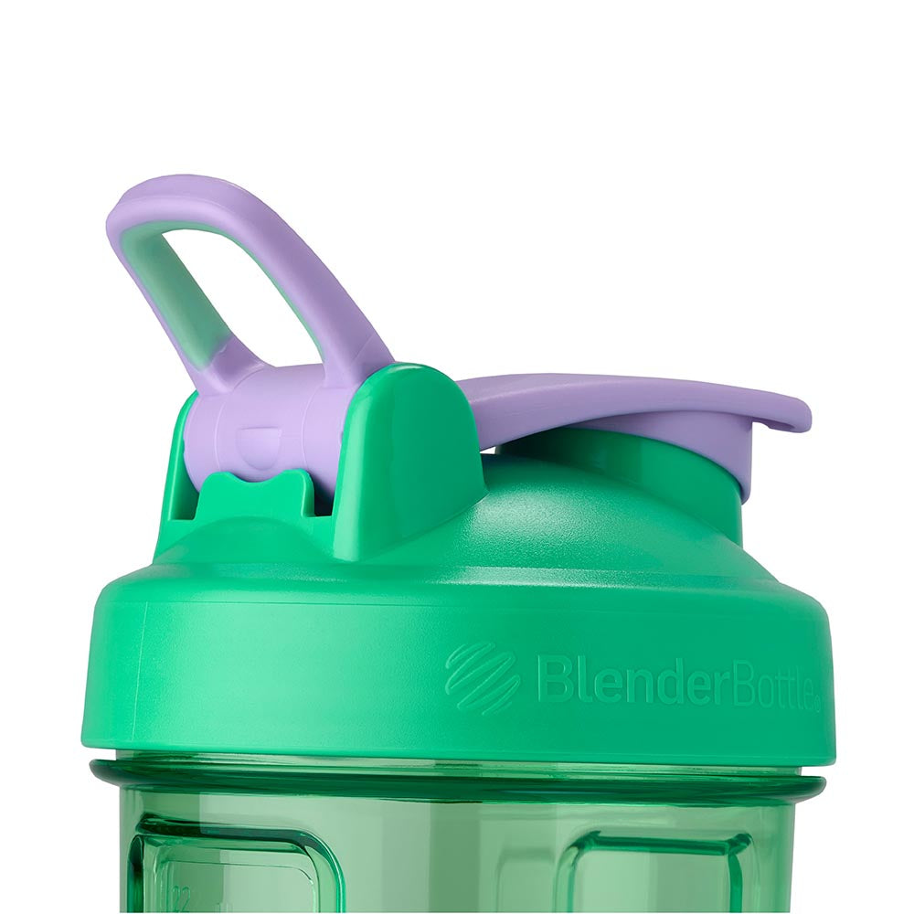 Disney Princess shaker bottle lid with pink and green design featuring Belle, Cinderella, and Aurora. The lid has a carry loop for easy transport and is compatible with most standard water bottles and shaker cups.