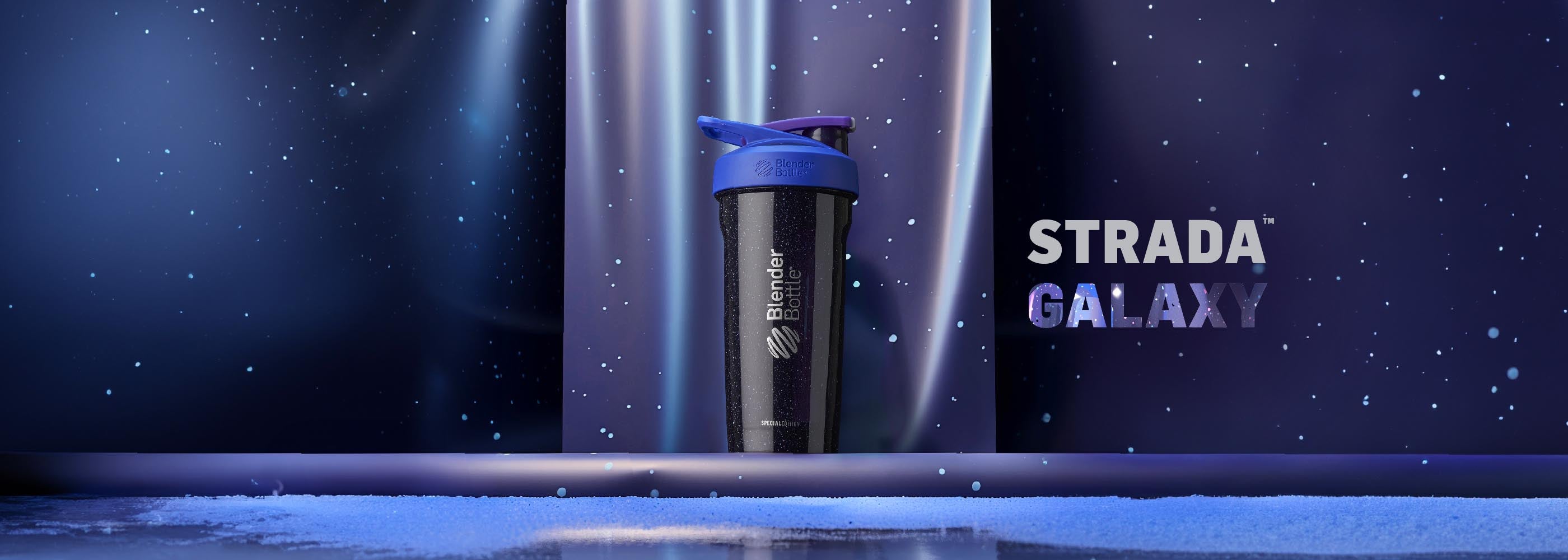 Glitter and Navy Strada Tritan shaker cup - Galaxy