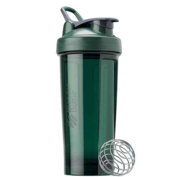 Dark green 28oz shaker bottle made of odor-resistant Tritan. | Color#viridian_Size#28oz