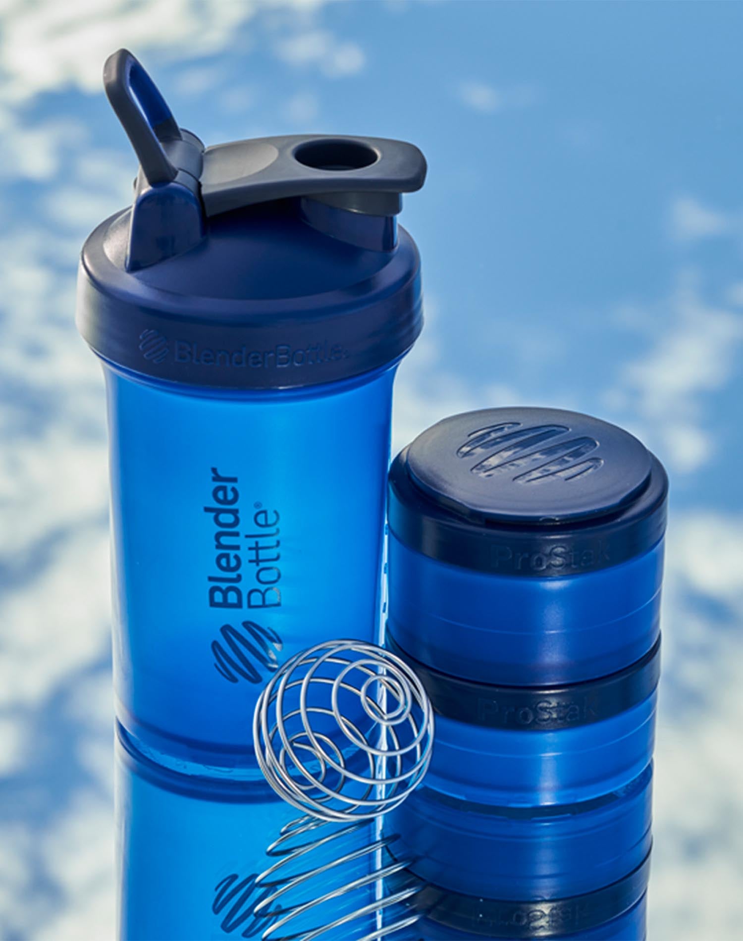 BlenderBottle ProStak in Blue with clouds