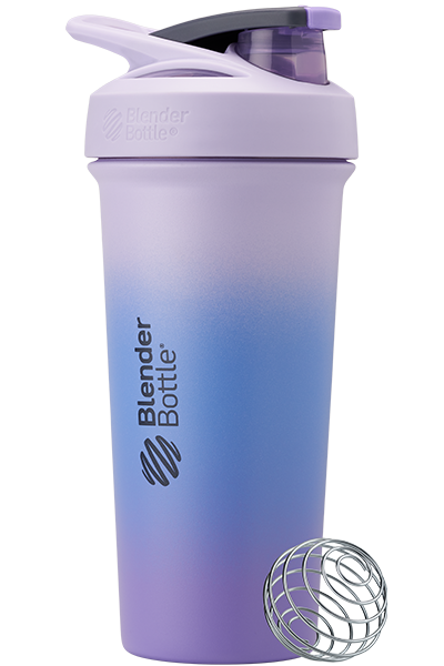 Introducing Strada., Engineered to be everything you ever wanted in a  shaker cup. Insulated stainless steel, push-button easy opening,  secure-lock lid, and we're just getting, By BlenderBottle