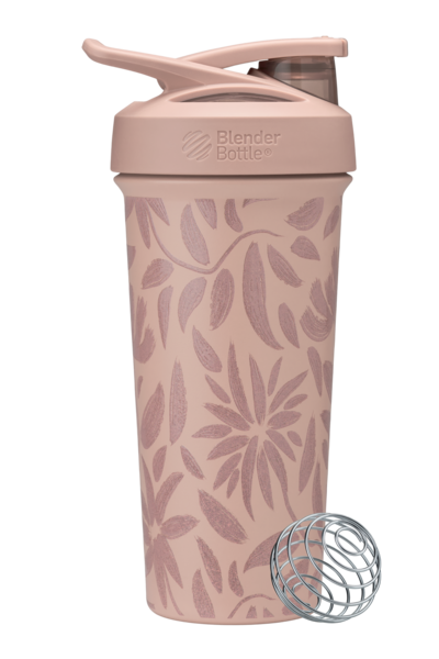 Brown floral shaker cup. color: Wildflower