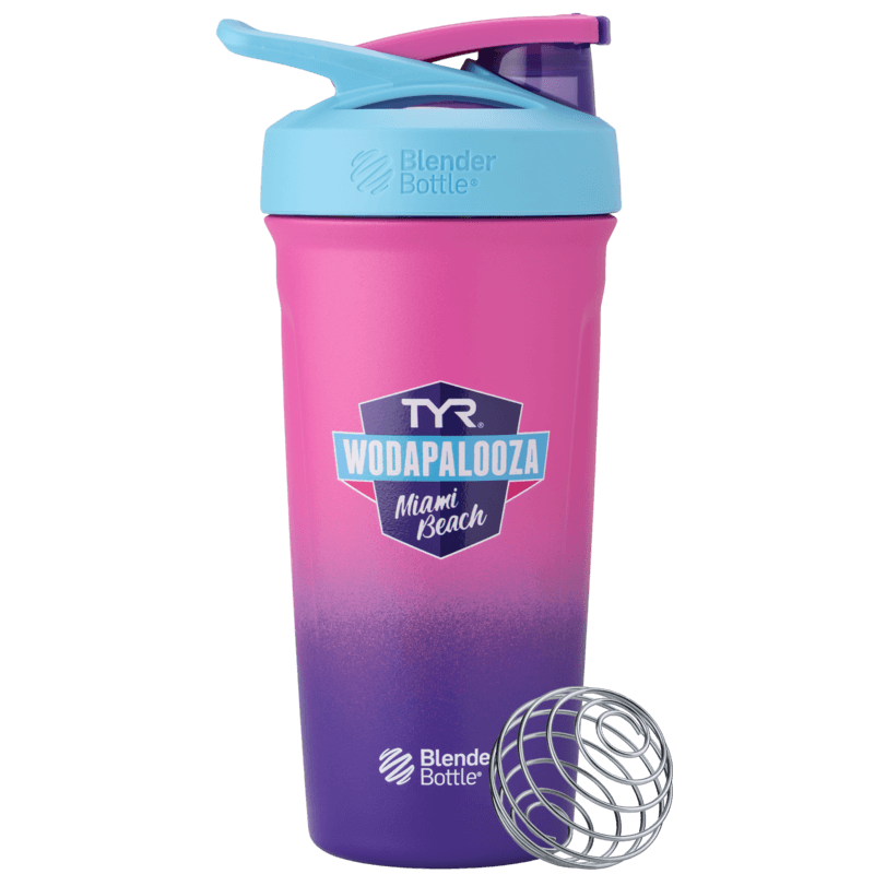 Wodapalooza Miami - Insulated Stainless Steel Flip bottle, featuring a locking flip cap and special edition logo, ideal for the 2025 event.