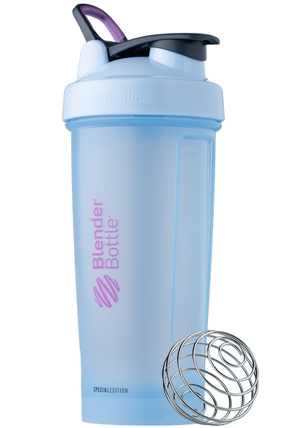 BlenderBottle Color of the Month Protein Shaker Bottle Subscription - Light Blue and Light Purple