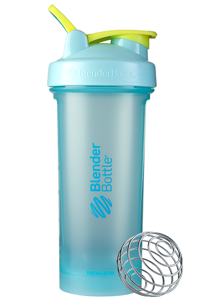 BlenderBottle Color of the Month Protein Shaker Bottle Subscription - Light Blue and Bright Green