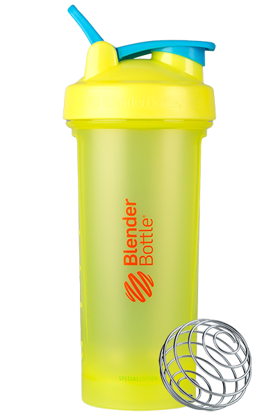 BlenderBottle Color of the Month Protein Shaker Bottle Subscription - Highlighter Yellow