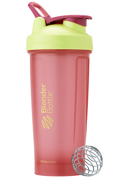Pink and Green Shaker Bottle - Special Edition Watermelon - BlenderBottle Color of the Month