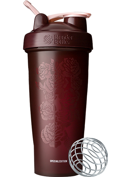 BlenderBottle Color of the Month Protein Shaker Bottle Subscription - Roses Maroon